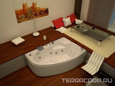 Ванна  (левая) "Стандарт", без г/м, 160х105хh63/49см,  на раме, фронт. панель, слив/перелив в комплекте, ZZ Thermolux Talia ВАННА 160х105 TALIA (левая)