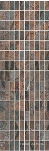 Керамическая плитка Kerama Marazzi Театро Декор  коричневый мозаичный 25x75 Коричневый 