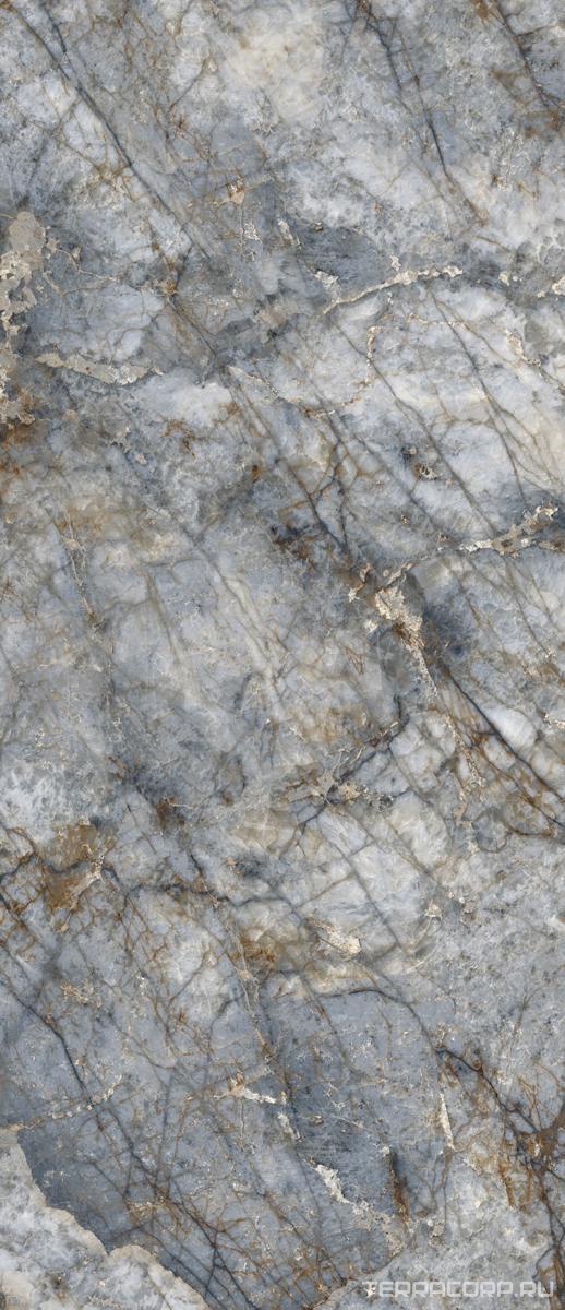 Керамогранит Emil Ceramica Tele Di Marmo Revolution Blu Ande Lap 6.5 mm 120x278 Серый, фото 4