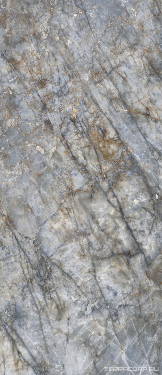 Керамогранит Emil Ceramica Tele Di Marmo Revolution Blu Ande Lap 6.5 mm 120x278 Серый, фото 6
