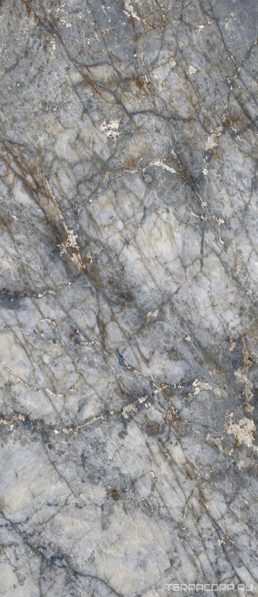 Керамогранит Emil Ceramica Tele Di Marmo Revolution Blu Ande Lap 6.5 mm 120x278 Серый, фото 5