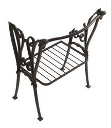 Структура напольная для раковины 65см, с полотенцедержателем и полкой-решёткой (металл цв. алюминий античный), крепёж в компл., Ethos XX