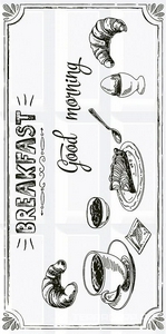 Керамическая плитка Azori Вог Декор VOGUE Breakfast 1 40,5х20,1 Комбинированный 