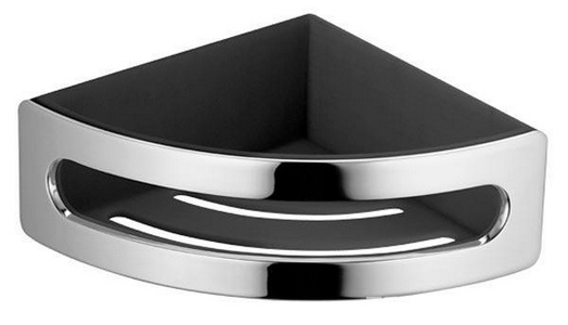 Полочка для ванны/душа угловая с внутр. пластиковой вставкой, 251х177хh70мм, (цв.хром, вставка цв.антрацит), Keuco ZZ Keuco Универсал 11657 010001