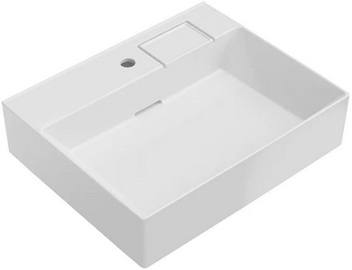 Раковина мебельная 60 см, для тумбы "LOGICA", с 1 отверстием под смеситель, без слива перелива, цвет белый Kerama Marazzi  LO.wb.60.1