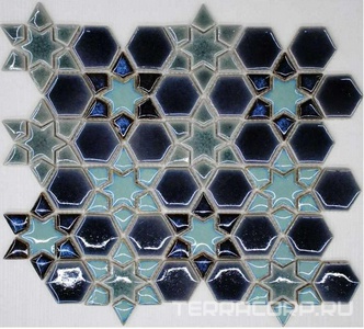 Мозаика Спектр-М Микс Мозаика на сетке K10-128 25.5x30 Комбинированный 