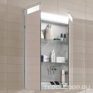 Зеркальный шкаф встраиваемый1001х747х107мм, (подсветка, сенсорный выключатель,4 стеклянные полки, розетка),  ZZ Villeroy & Boch MY VIEW IN A435 10 00