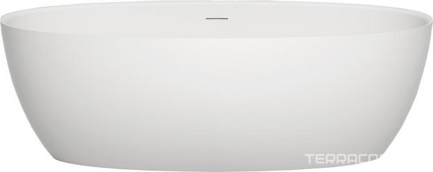 Ванна 1600х700хh580мм, отдельностоящая, литой камень S-Stone матовый цв.RAL7032 полностью, донный клапан Up&Down в цвет ванны в компл., Alda ZZ