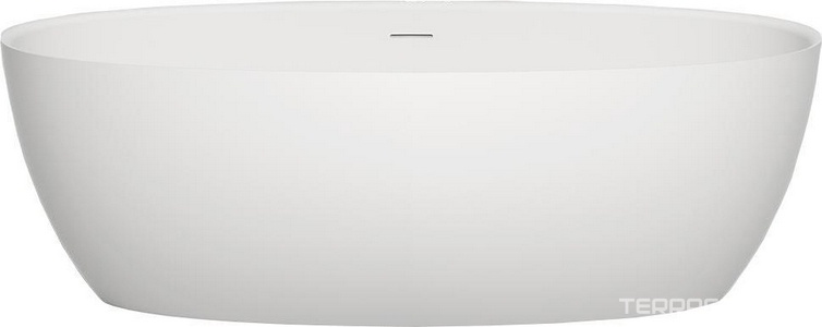 Ванна 1600х700хh580мм, отдельностоящая, литой камень S-Stone матовый цв.RAL7032 полностью, донный клапан Up&Down в цвет ванны в компл.,  ZZ Salini Alda 101924MRF / RAL7032 Pebble grey (Галечный серый мат)