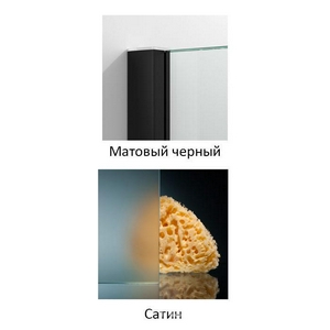 Душевое ограждение  NOVO, 100x120x210 см,  профиль черный матовый , стекло сатин ZZ Vegas Glass ZA-F ZA-F NOVO h210 100x120 02М 10