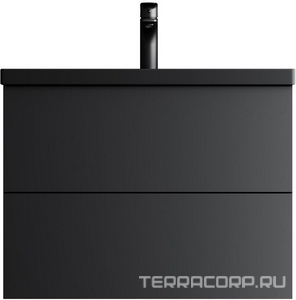 Тумба подвесная под раковину 75 AM.PM Gem M90FHX07522BM 2 ящика черная ZZ AMPM X-Joy M90FHX07522BM