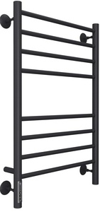 Полотенцесушитель  П8 500х800 электро КС 9005 матовый ( new встроен диммер), скрытая проводка + кабель-вилка, управление СПРАВА, цв черный, ZZ Terminus Аврора 4670078527493