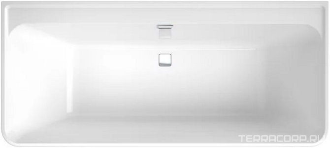 Ванна с задней стенкой (пристенная с П-образн.панелью),1800х800хh470/590мм,(акрил цв.01 белый),слив-перелив цв.хром ножки в компл,  ZZ Villeroy & Boch Collaro UBA180COR9CS00VD01