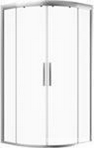 Душевое ограждение  Twin Slide  90x90х190 см, раздвижная дверь, проф.матов.хром, стекло прозрачное, БЕЗ поддона ZZ AMPM Like W80G-301-090MT