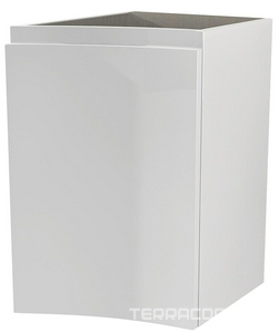 Шкафчик подвесной совместимый с базой под раковину, распашная дверь, правый, 34x40x55см, (цв.Bianco lucido),  ZZ Cezares Vague 44222