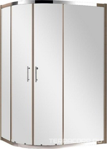 Душ.уголок 1200х100хh1900мм,R550,ассиметричный, 2 раздвижн.двери с 2 непод.сегм, Правый/Левый, вход 520мм,(стекл.прозрачн.6мм,фурнит.цв.хром),  ZZ Cezares Eco ECO-O-RH-2-120/100-C-Cr