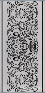 Керамическая плитка Kerama Marazzi Авеллино Декор  серый античный узор 7.4х15 Серый 