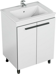 Тумба напольная 60 см, 2 распашные дверцы, без раковины "Next-60", цвет белый ZZ