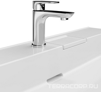 Раковина мебельная/подвесная 90 см, для тумбы "LOGICA", со скрытым сливом-переливом, цвет белый Kerama Marazzi  LO.wb.90.1