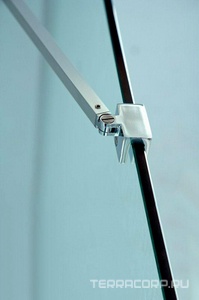 Душевая перегородка 1000хh1950мм, правая/левая, (стекло прозрачное 8мм, кронштейн, фурнит. цв.хром),  ZZ Cezares Liberta LIBERTA-L-1-TB-100-C-Cr