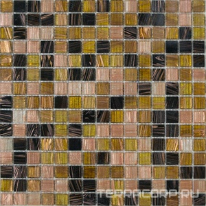 Мозаика Мастера Керамики Glass Мозаика HK-48 (чип 2x2 мм) шоколадно-карамельный микс ZZ32.7x32.7 XX Комбинированный 