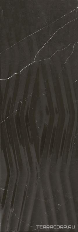 Керамическая плитка Gracia ceramica Geneva black рельеф wall 02 XX25x75 Черный, фото 3