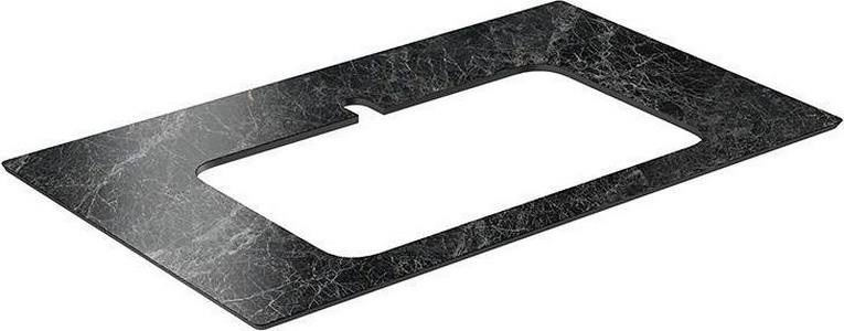 Cтолешница из плитки для мебели , 80 см, для раковин встраиваемых сверху, "Риальто темный серый лаппатированный" ZZ Kerama Marazzi Plaza PL2.VT93\80