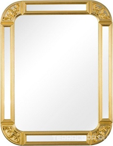 Зеркало прямоугольное H90,5 х L71 x P3 cm, с зеркальными вставками в раме, (цв.золото), Migliore ZZ Migliore Универсал 30608