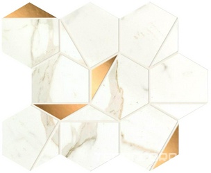 Marvel Calacatta Prestigio Gold Hex Shiny ZZ 25,1x29