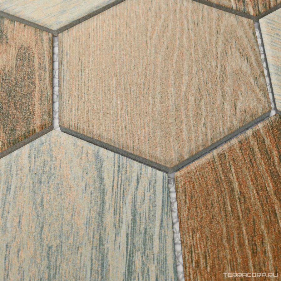 Мозаика Bonaparte Мозаика керамогранитная Wood comb (95x110x6) 29,5x25,6 Комбинированный, фото 5