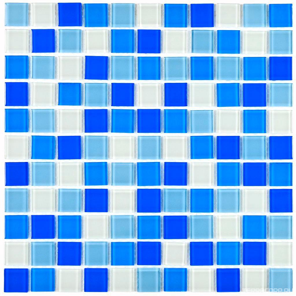 Мозаика Bonaparte Мозаика стеклянная Blue wave-3 (25x25x4) 30x30 Комбинированный, фото 3