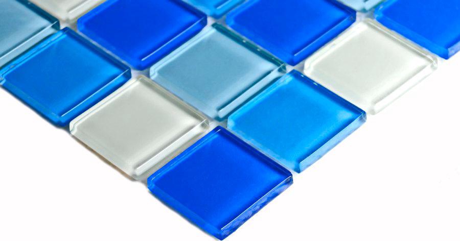Мозаика Bonaparte Мозаика стеклянная Blue wave-3 (25x25x4) 30x30 Комбинированный, фото 4