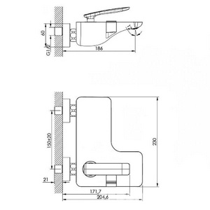 Смеситель Lemark Bellario LM6802C для ванны с душем, душевой гарнитур в комплекте, ZZ Lemark Melange LM6802C