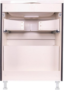 Тумба напольная для комплекта Style Line  Мини 60 Люкс Plus, БЕЗ раковины арт. СС-00002295, ножки в компл. цв. черный, ZZ Style Line Бергамо СС-00002308