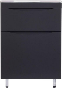 Тумба напольная для комплекта Style Line  Мини 60 Люкс Plus, БЕЗ раковины арт. СС-00002295, ножки в компл. цв. черный, ZZ Style Line Бергамо СС-00002308
