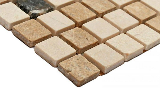 Мозаика Bonaparte Мозаика из натурального камня Turin-15 slim (Matt) (15x15x4) 30,5x30,5 Комбинированный 