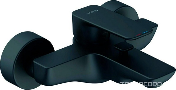 Смеситель для ванны с душем Kludi  406813975, БЕЗ аксессуаров, цв. черный матовый Kludi Pure&Style 406813975