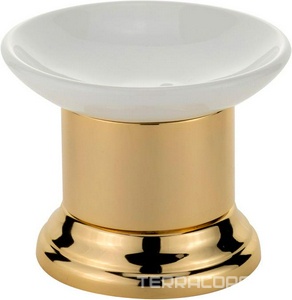 Мыльница настольная, (цв.золото /керамика),  ZZ Migliore Mirella 17309