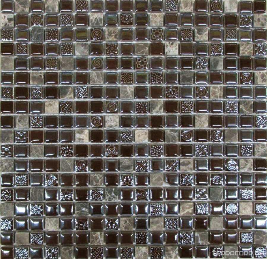 Мозаика Спектр-М Микс стекло Мозаика из стекла на сетке SK10-060 30x30 Комбинированный, фото 3