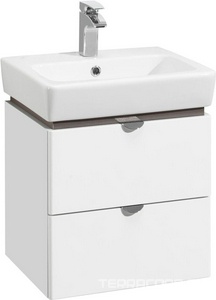 Тумба подвесная "" 60 см, цвет белый/серый кашемир, без раковины Нео 1WH302186 Aquaton Скай 1A238201SY010