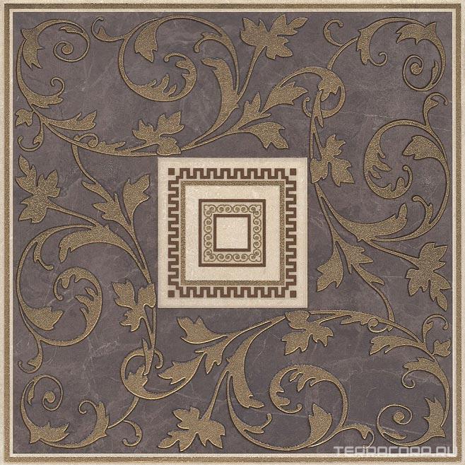 Керамогранит Kerama Marazzi Орсэ Декор ковер центр лаппатированный 40.2x40.2 Коричневый, фото 4