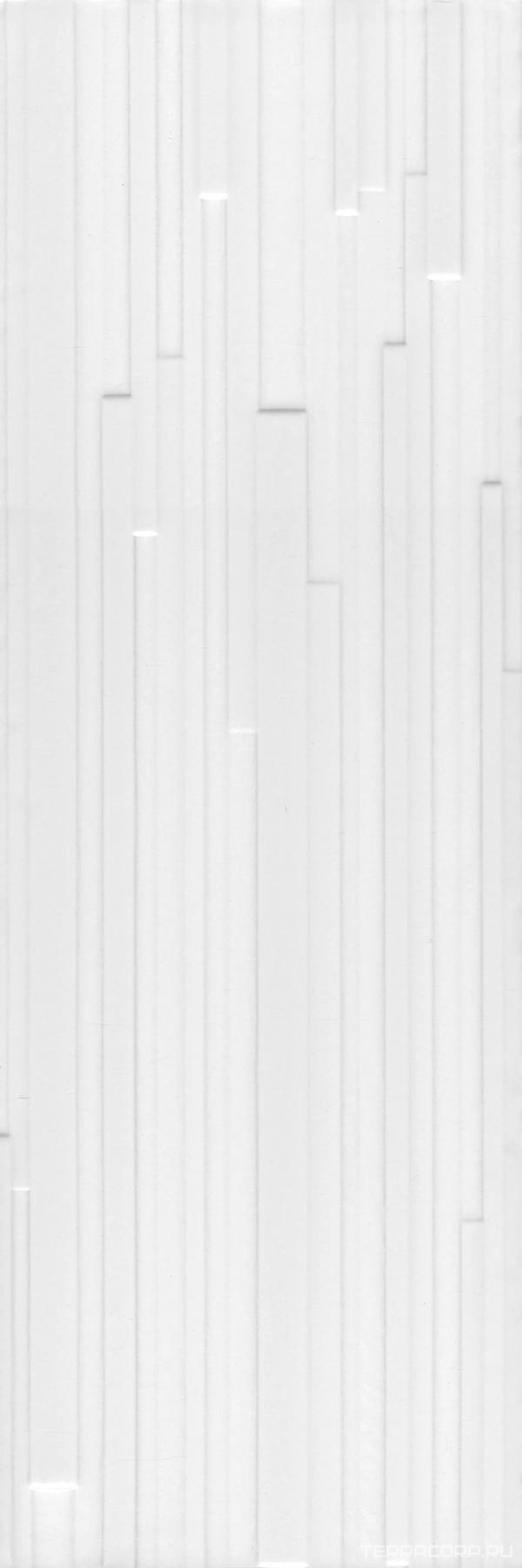 Керамическая плитка Kerama Marazzi Бьянка белый глянцевый полоски 20x60 Белый, фото 7