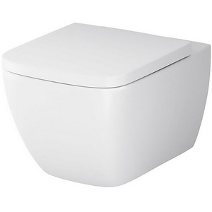 Унитаз подвесной , безободковый, сиденье с микролифтом в комплекте ZZ AMPM Gem C901701SC