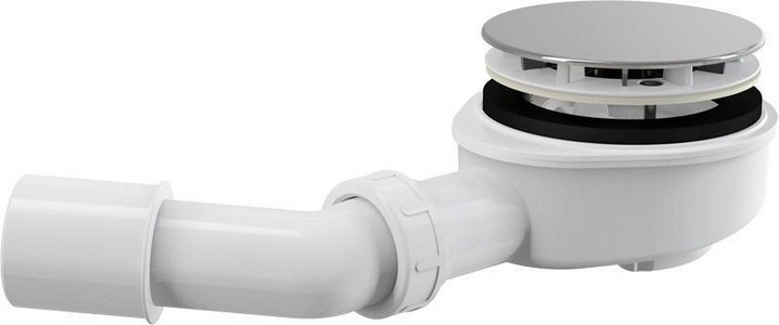 Сифон для душевого поддона d-90 мм (A492CR) , белый /хром, ZZ AlcaPlast Универсал A492CR