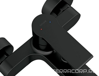 Смеситель для ванны/душа, без аксессуаров, цв.черный матовый Cersanit Brasko 63108