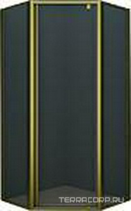 Душевое ограждение -113P 90*90*200 мм, пятиугольное, профиль бронза, прозрачное стекло 6 мм, БЕЗ поддона ZZ Aquael CS CS-113P/90*90