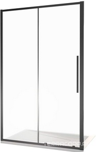 Перегородка боковая неподвижная Good Door (BAS) Idea 1000x1950, профиль черный, стекло прозрачное ZZ Good Door IDEA ИД00014