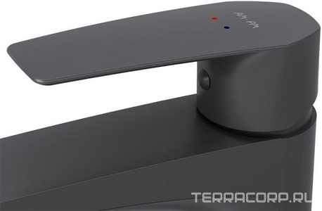 Cмеситель  для умывальника высокий, черный AMPM Gem F90A92022