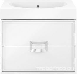 Тумба подвесная 60 см с 2 ящиками, цвет белый XX