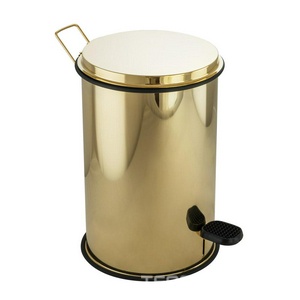 Ведро для мусора с крышкой, d21хh33см, 5л, (цв.золото), Migliore ZZ Migliore Универсал 21958